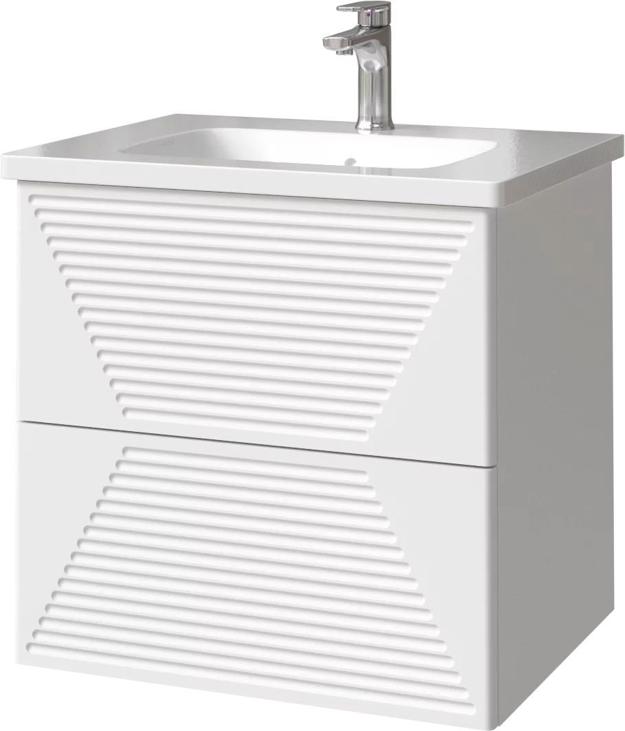 тумба подвесная caprigo modo terza 60 35610-sf027 белый матовый