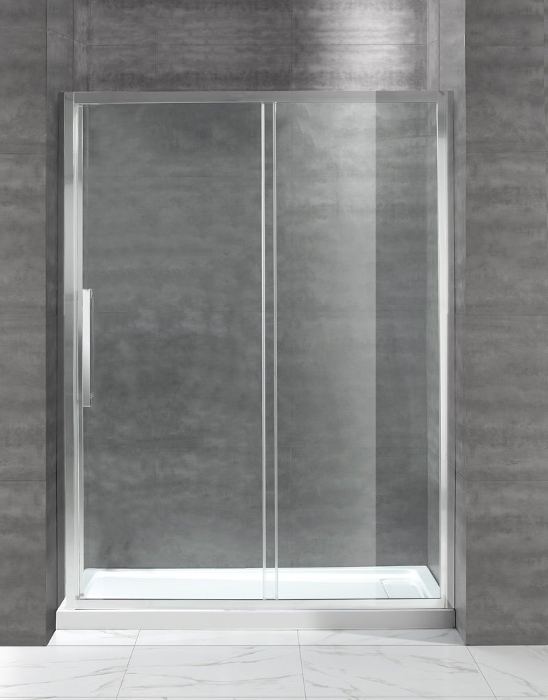 душевая дверь cezares lux-soft-w-bf-1-140-c-cr-iv 140x200 стекла прозрачные, профиль хром