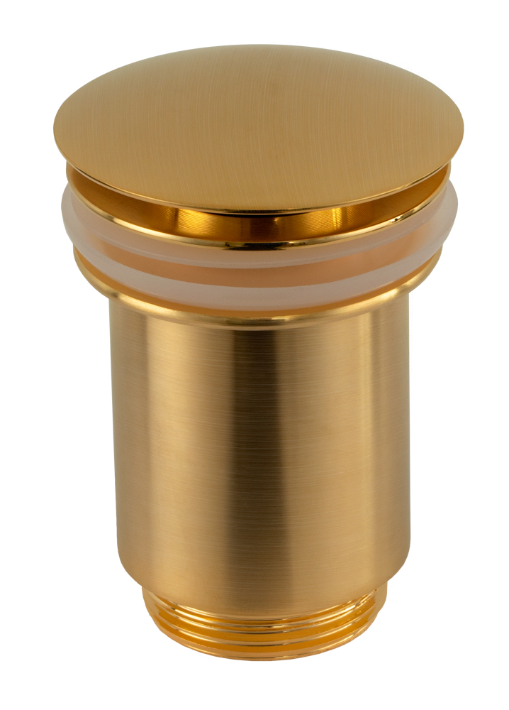 донный клапан с переливом 1”1/4 remer 905cc114bg золото брашированное