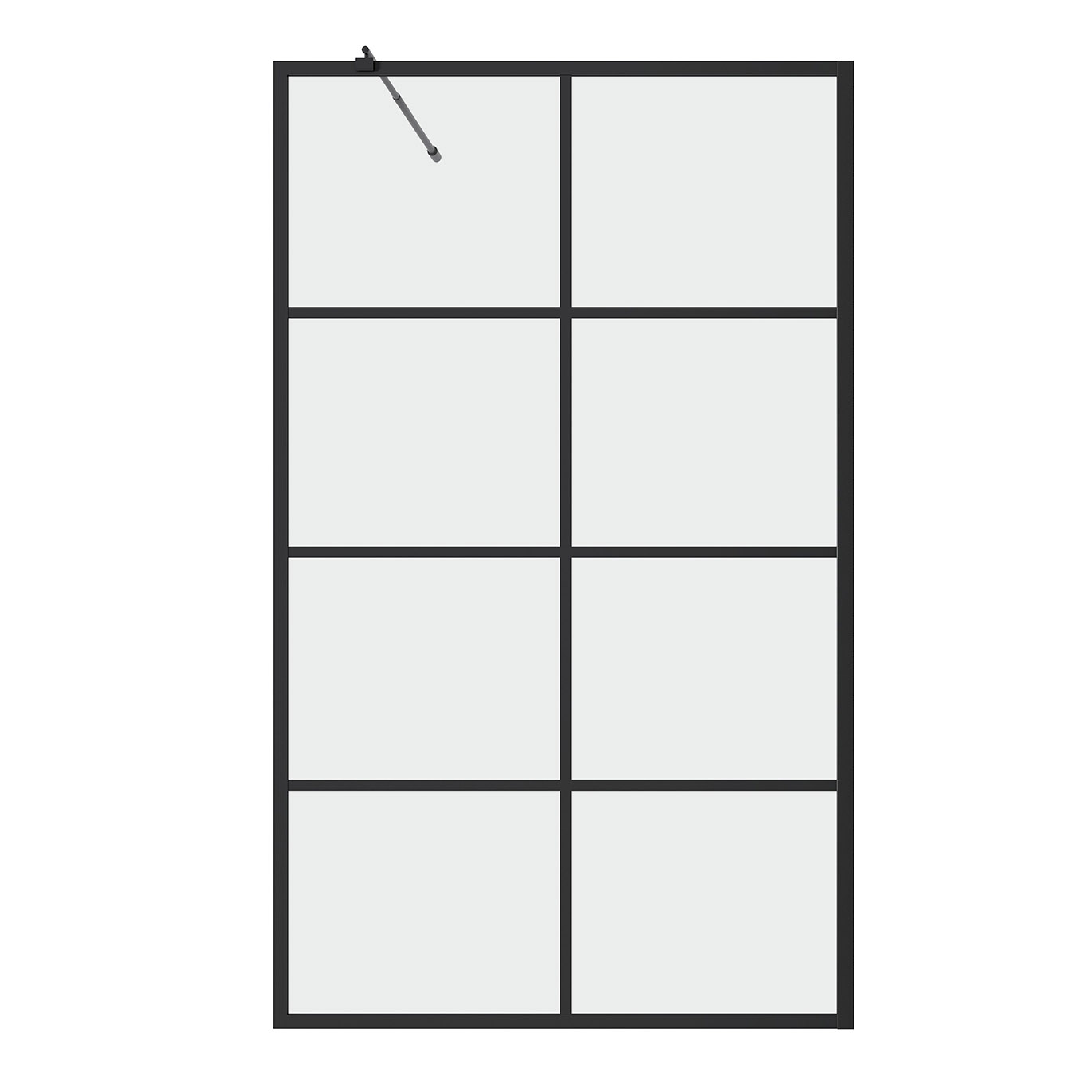 душевая шторка grossman gr-105/90black 90x150 стекло прозрачное. профиль черный