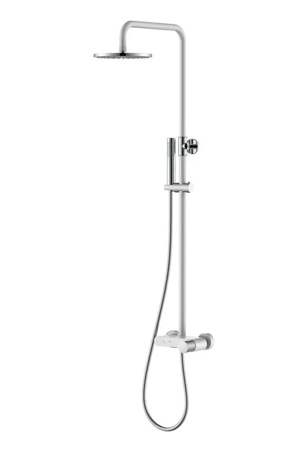 душевая стойка boheme stick touch 128-wcr.2 белый/хром
