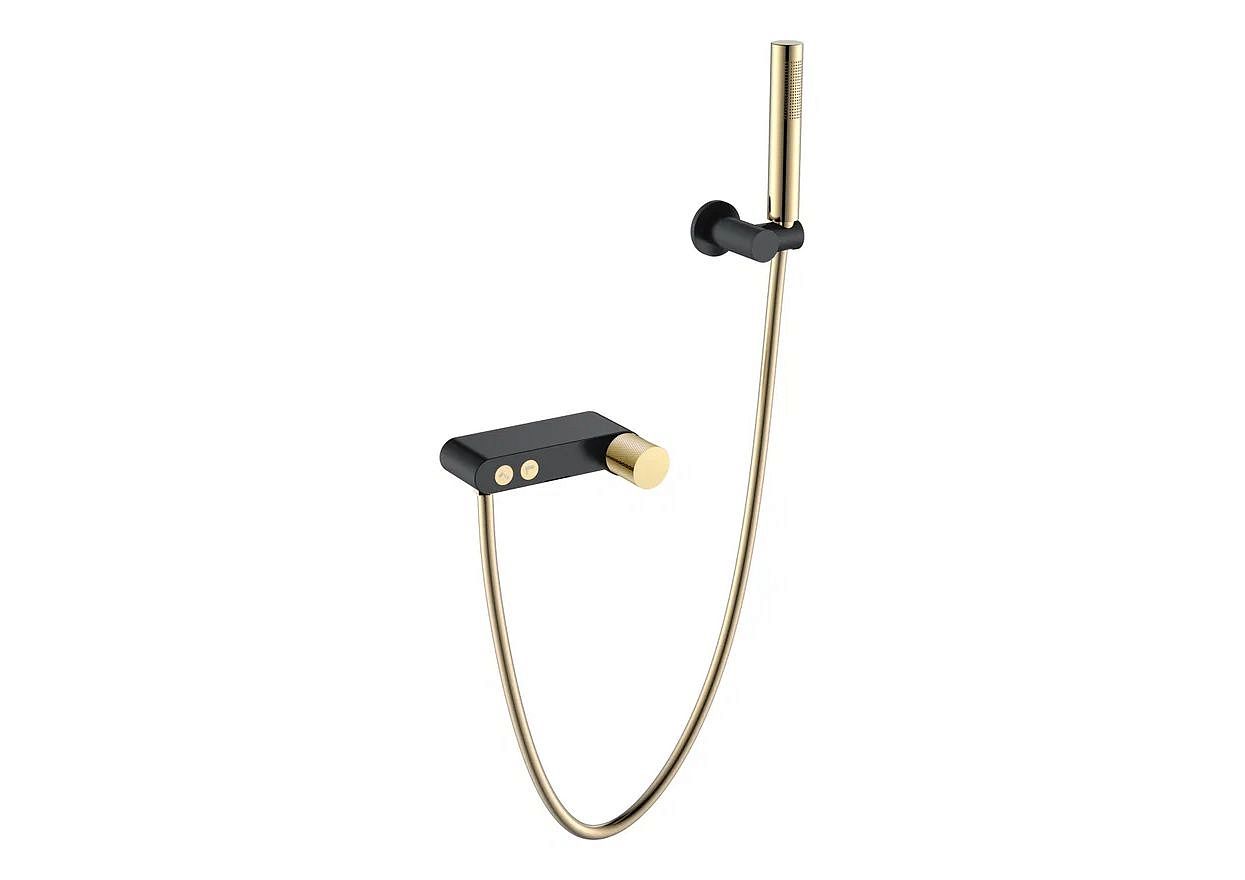 смеситель для ванны boheme stick diamond 123-bg.2 black gold