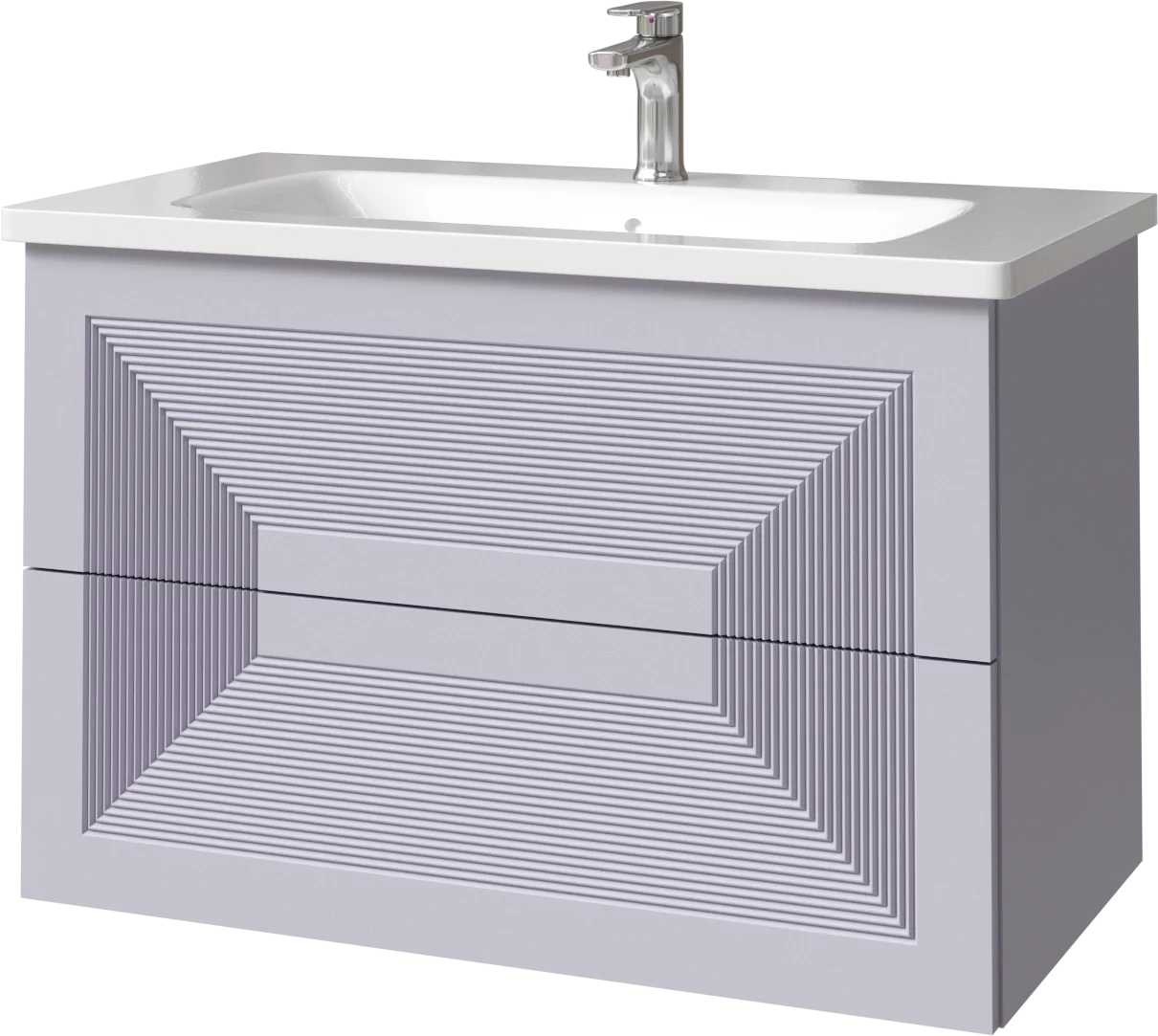 тумба подвесная caprigo modo quarta 80 35712-sf028 сиреневый матовый