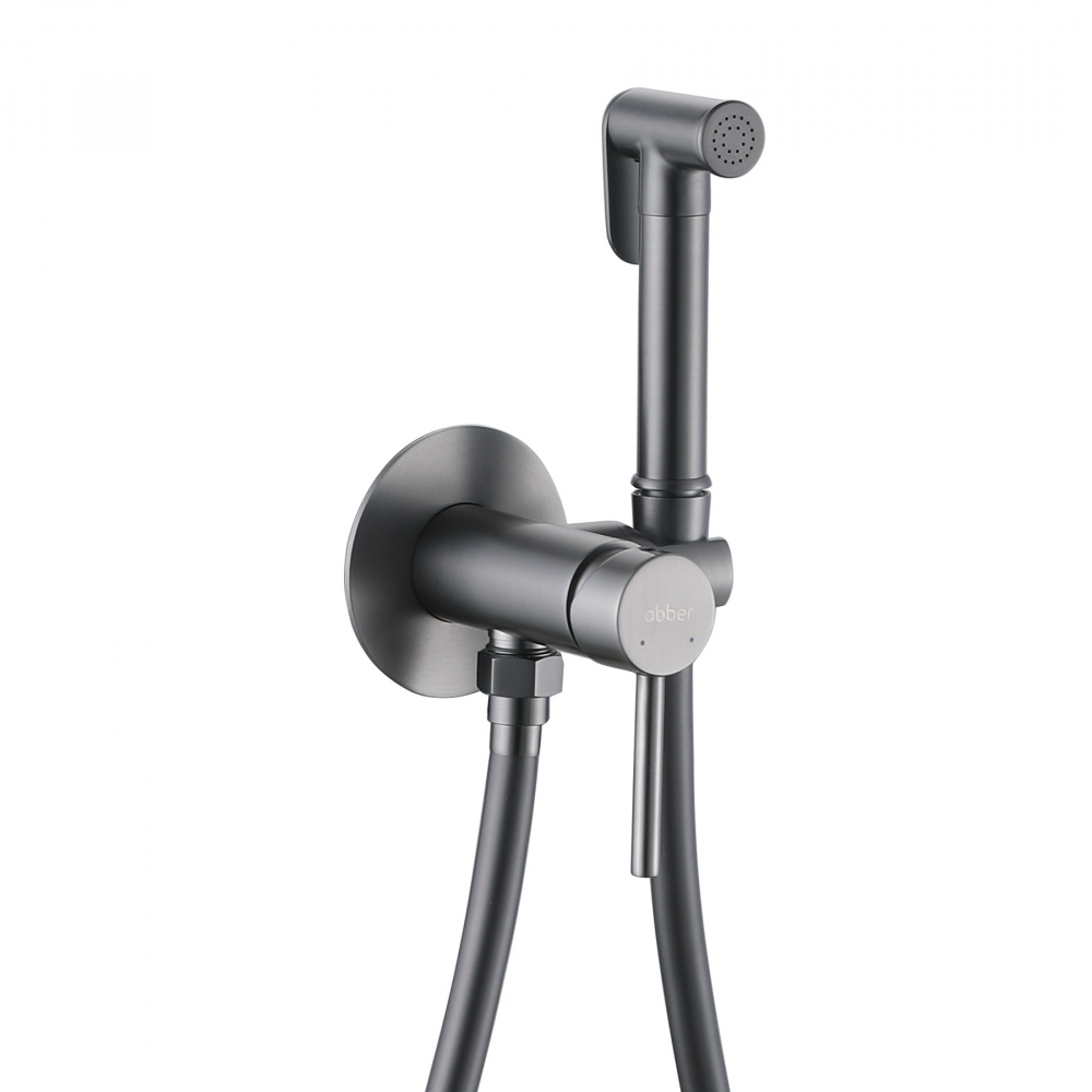 смеситель с гигиеническим душем abber wasser kreis af8125ng никель