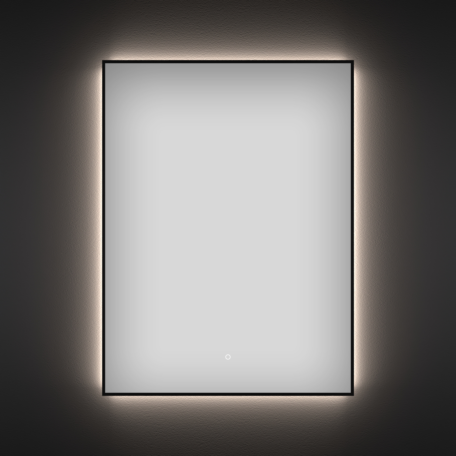 зеркало прямоугольное wellsee 7 rays' spectrum с фоновой led-подсветкой 172200860 50x70 см черный контур