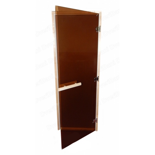 дверь для сауны doorwood 70x190 (бронза), коробка осина