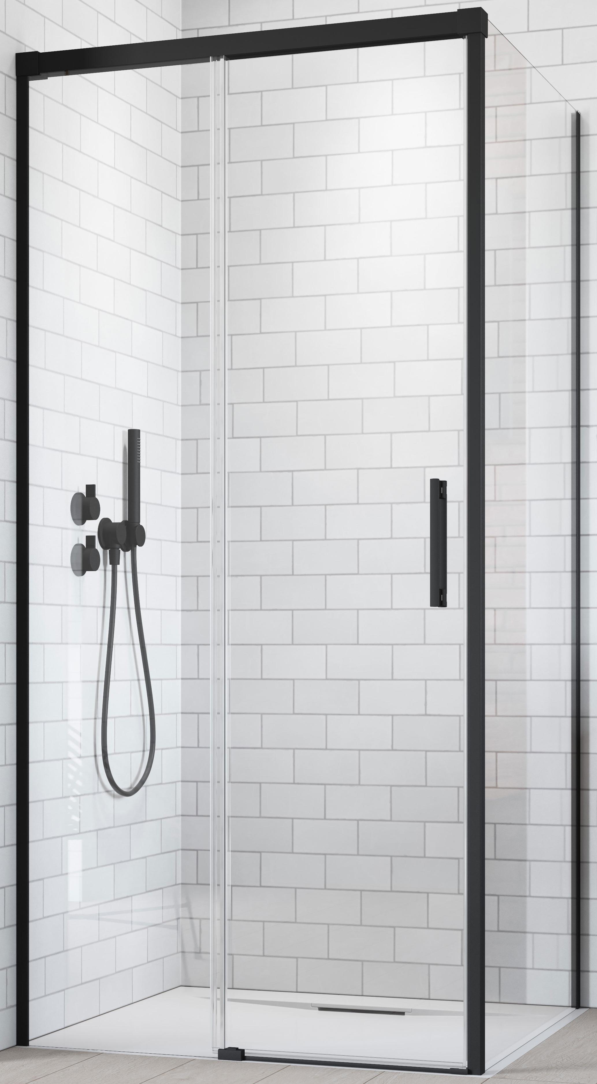 душевой уголок radaway idea black kdj 100x100 стекло прозрачное
