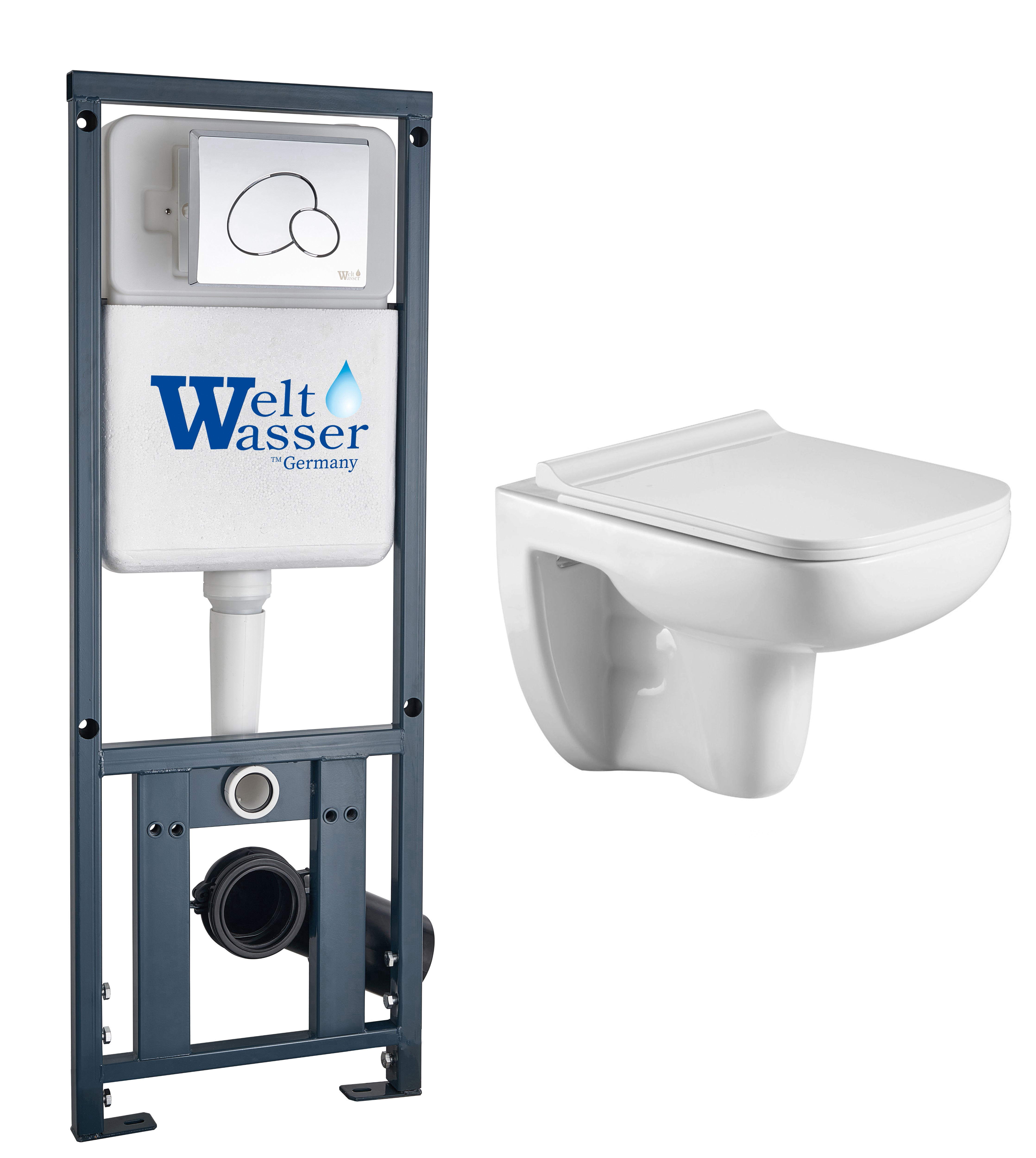комплект инсталляции welt-wasser marberg 410 с унитазом kehlbach 004 gl-wt и клавишей смыва mar 410 rd gl-wt белый глянец