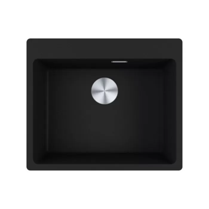 кухонная мойка franke mrg 610-54 ftl 3,5"  59x50 с вентилем-автоматом, черный матовый