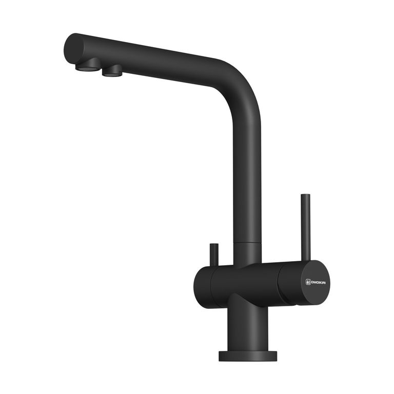 смеситель для кухни omoikiri nagano-p-bl 4974047 черный