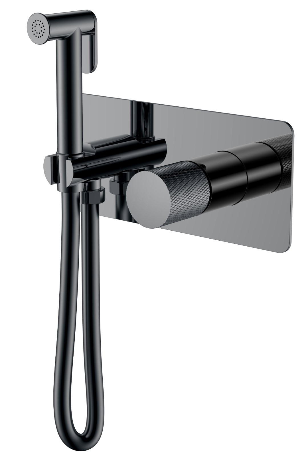 смеситель для биде boheme stick touch shine gun metall графит глянцевый