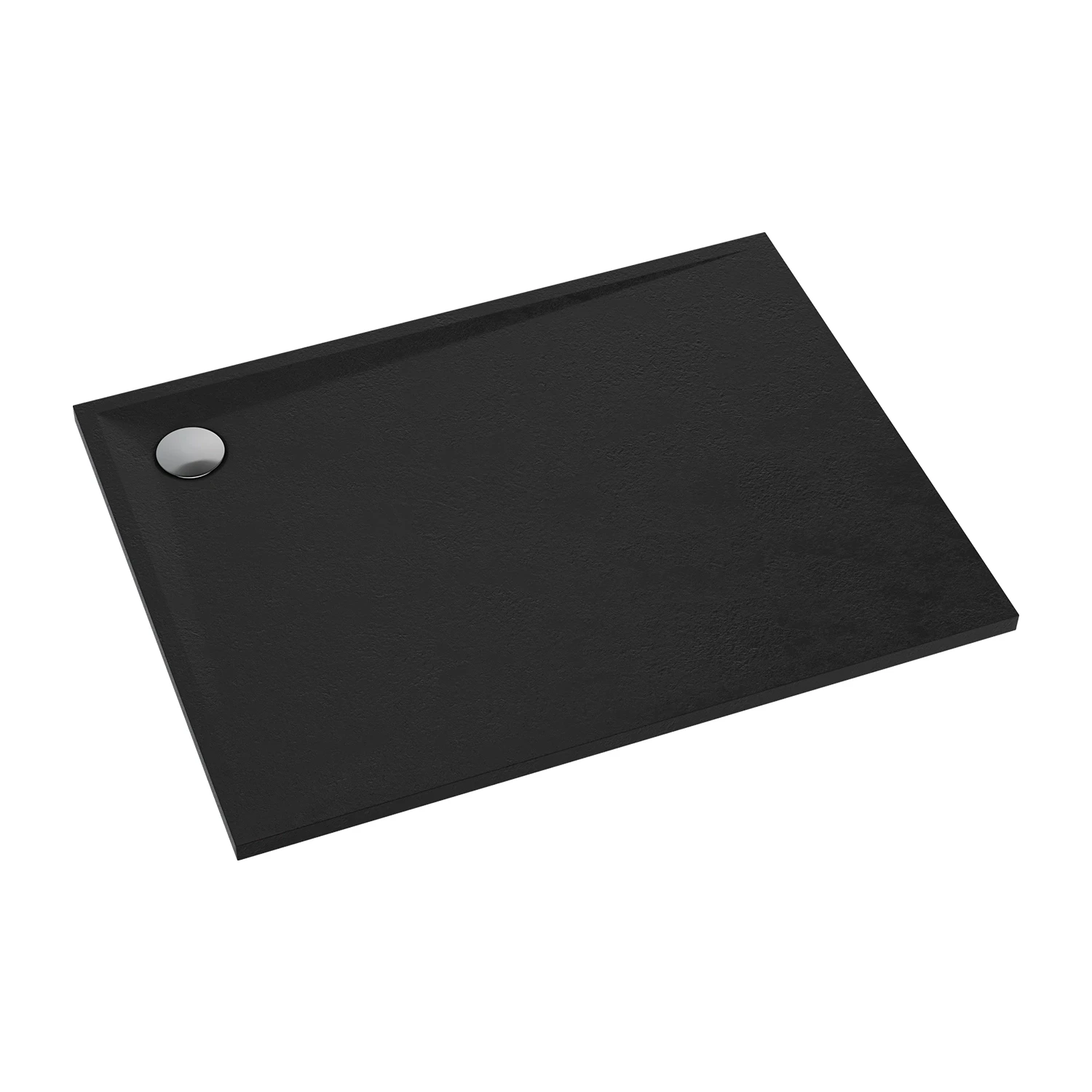 душевой поддон omnires stone stone80/100bl 80x100 черный матовый