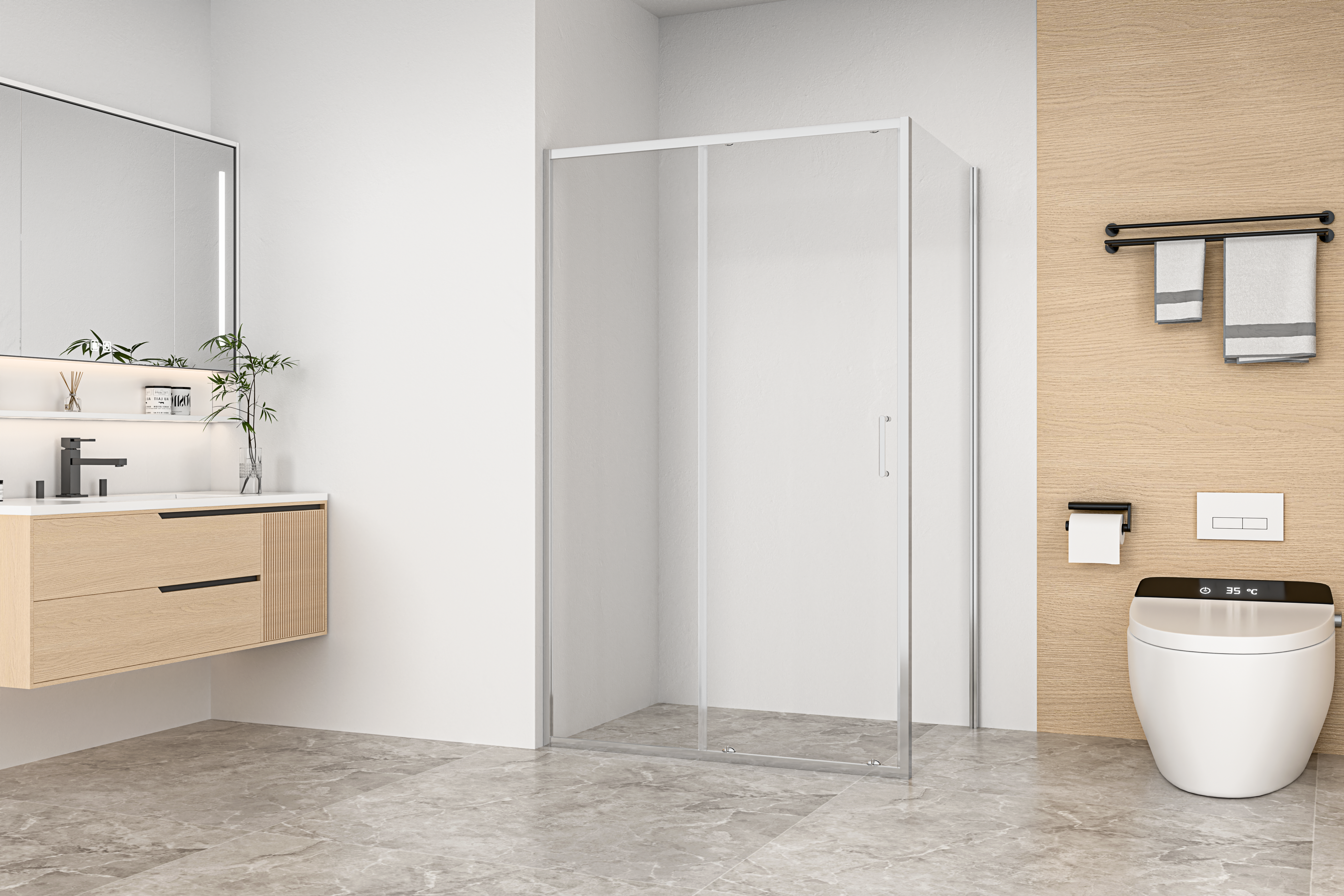 душевой уголок gooddoor lite wtw+sp 120x80 стекло прозрачное / профиль хром