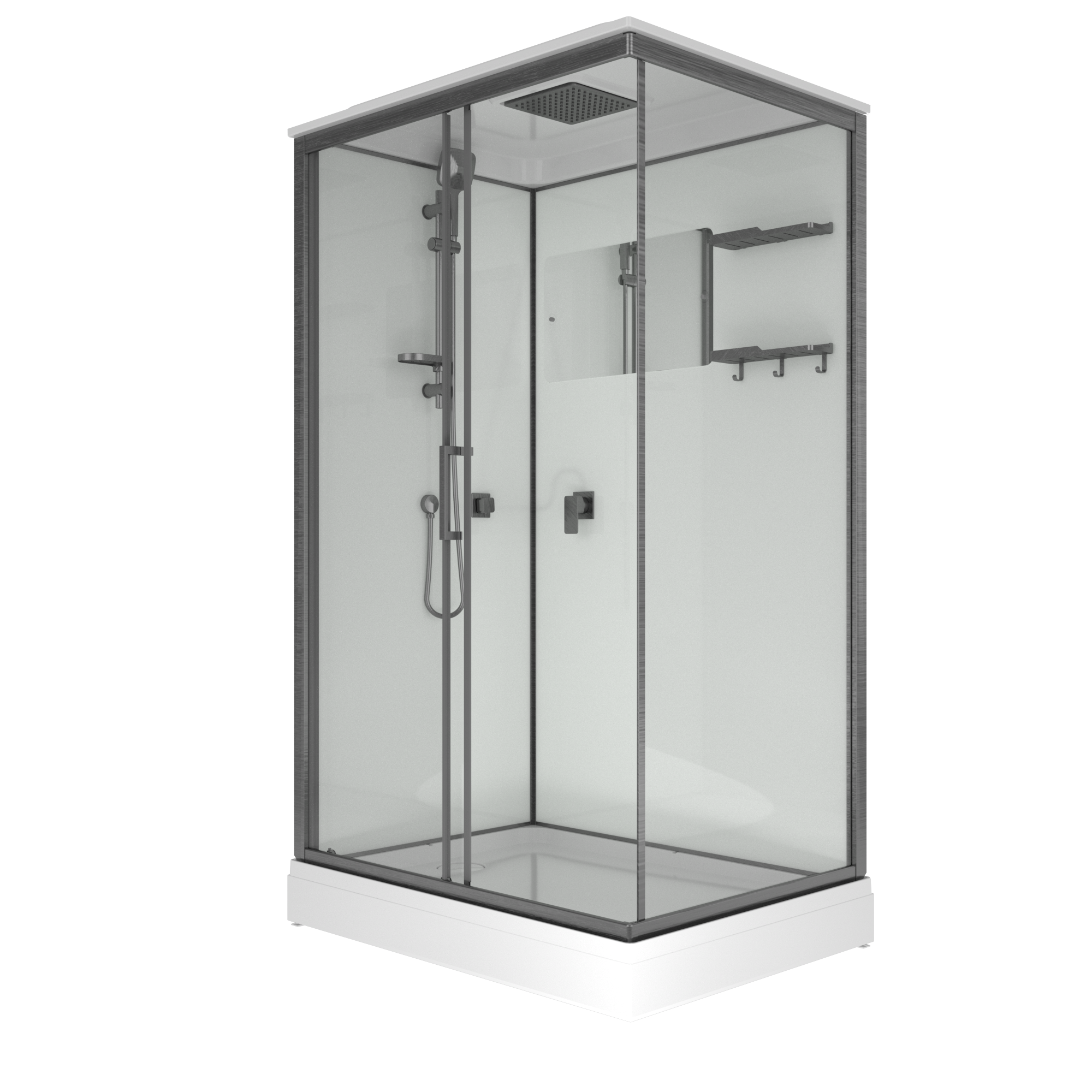 душевая кабина triton рич-графит м5 120x90 a стекло прозрачное / профиль графит
