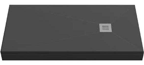 душевой поддон gooddoor essentia 100x80 черный