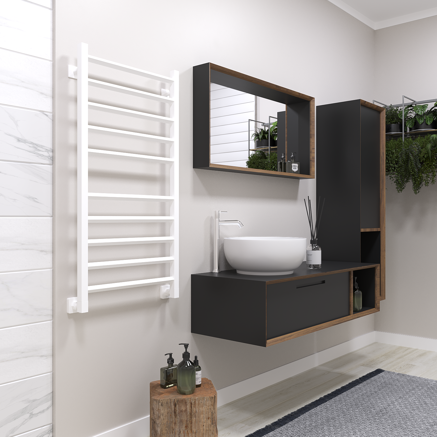 полотенцесушитель водяной stinox sorento 50x100 белый матовый