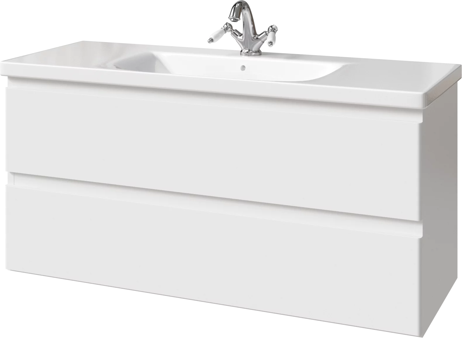 тумба подвесная caprigo forte 120 36116-sf027 белый матовый