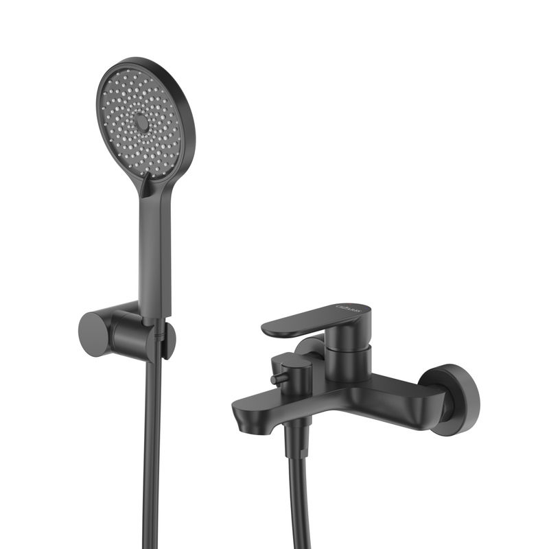 смеситель для ванны и душа cezares stylus-vd-nop черный матовый