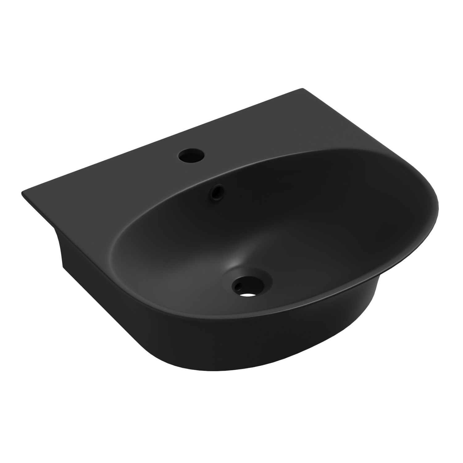 умывальник подвесной/накладной lavinia boho bathroom sink 33311074 46x41 черный матовый