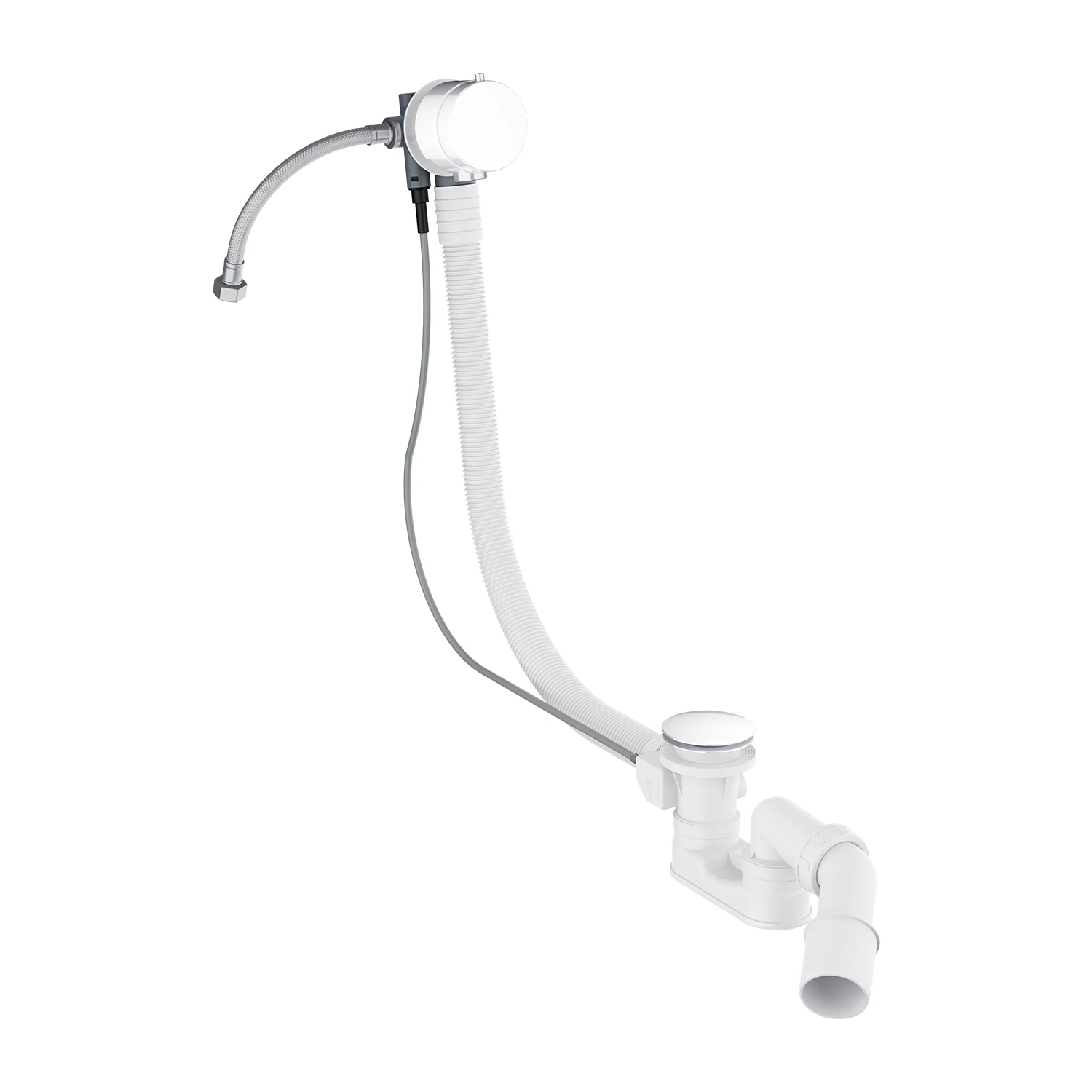 сифон для ванны omnires tk132-plus-3.35+64-sbp белый