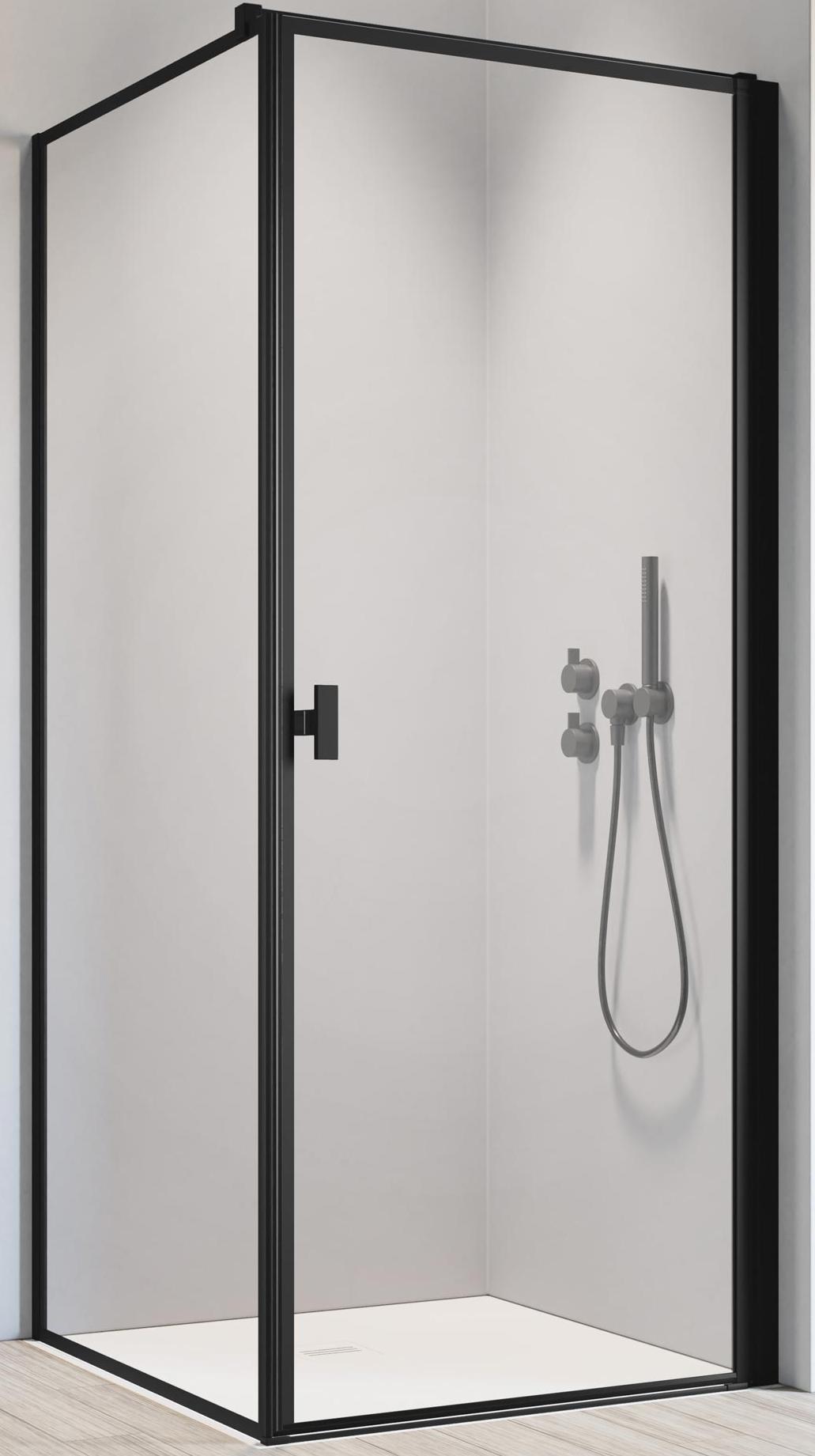 душевой уголок radaway nes black kdj i frame 80x80 r стекло прозрачное