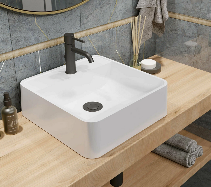 умывальник madera venera 40x40 белый