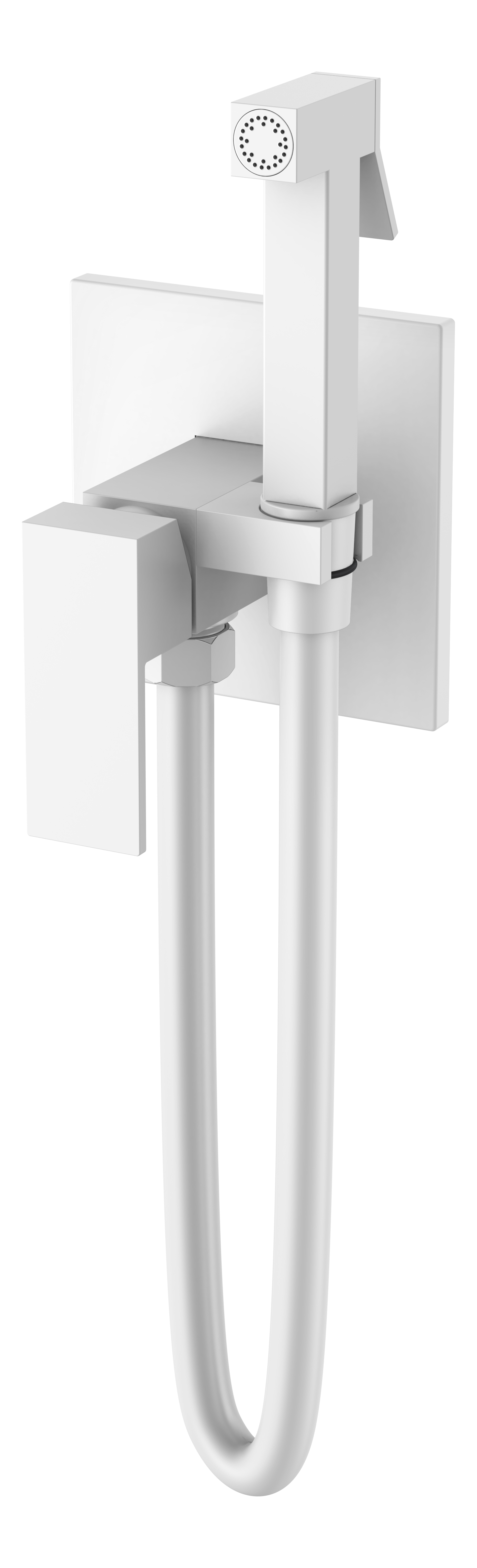 смеситель для биде boheme qubic matt white 477-mw матовый белый