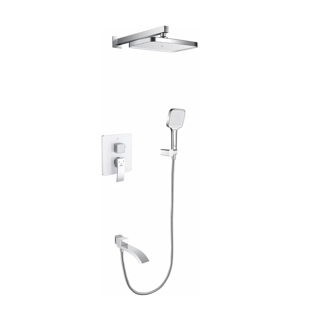 душевая система скрытого монтажа rose r1535f белый/хром