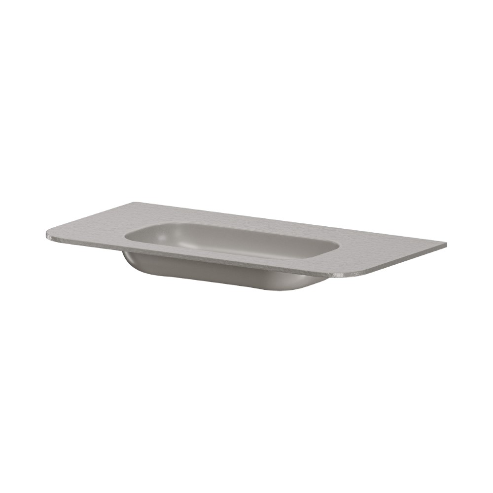 умывальник моноблок armadi art voi 100 см 786-100-sf-sg без отв. stone finish stone grey, серый камень