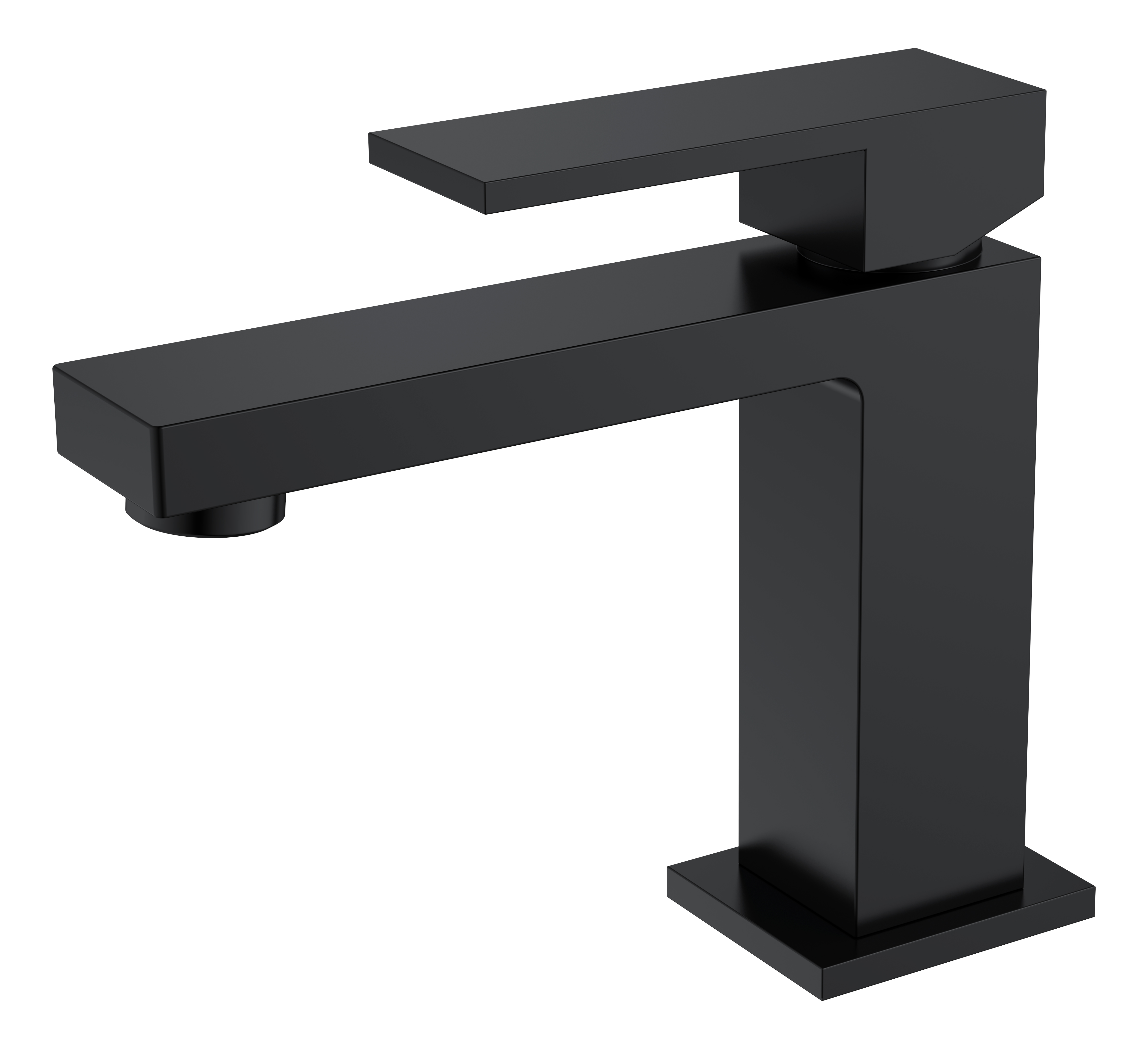 смеситель для умывальника boheme qubic matt black 471-b матовый черный