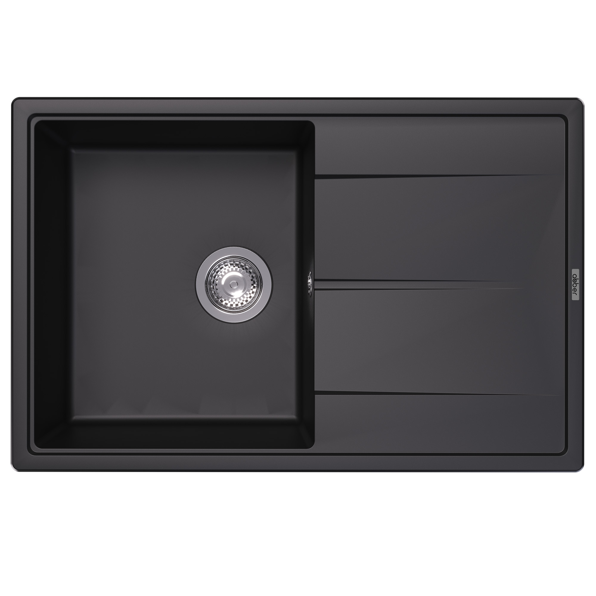 кухонная мойка abber quarz aq2904b 78x51 черный
