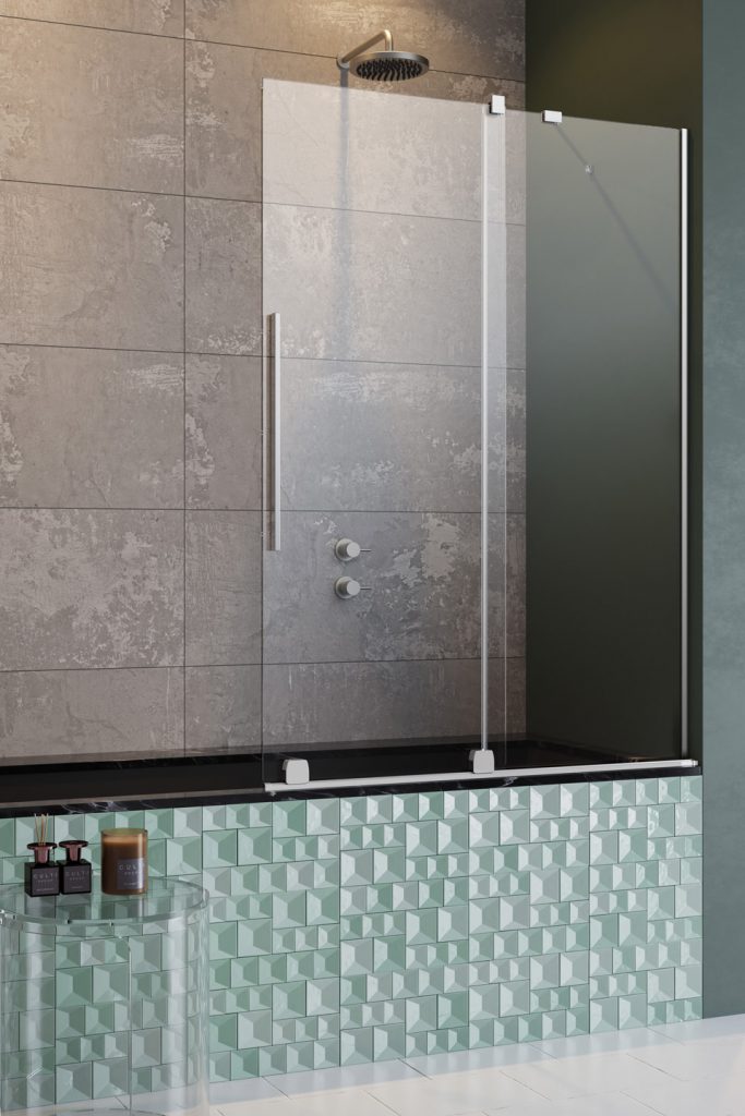шторка на ванну radaway furo pnd ii 160l 160x150 стекло прозрачное (левая)