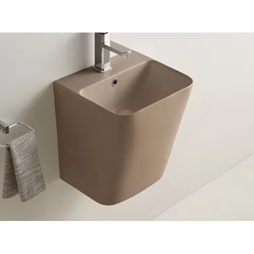 умывальник ceramalux 500qmc 38x34 капучино матовый