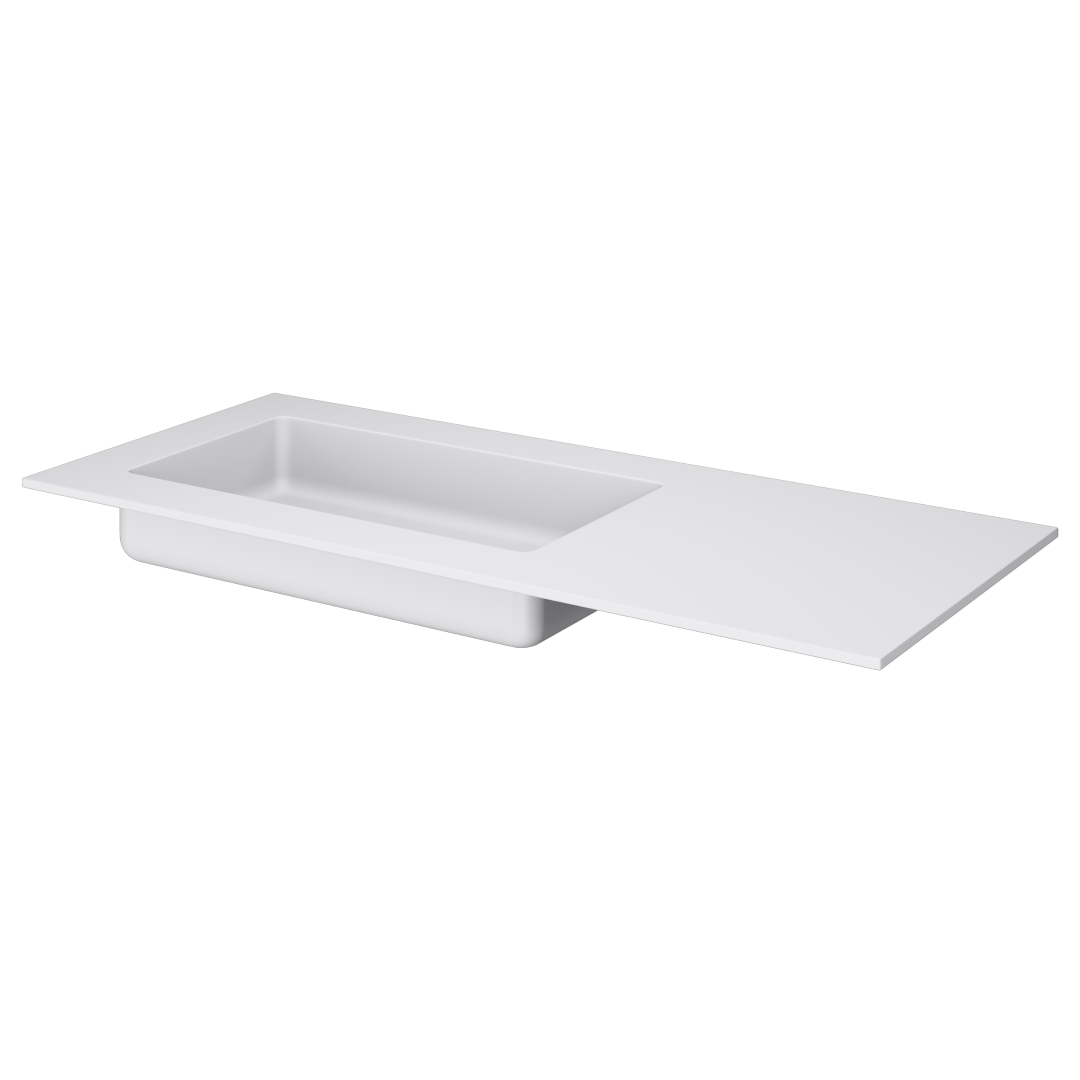 умывальник мебельный armadi art quatro 120 white правая, белый матовый