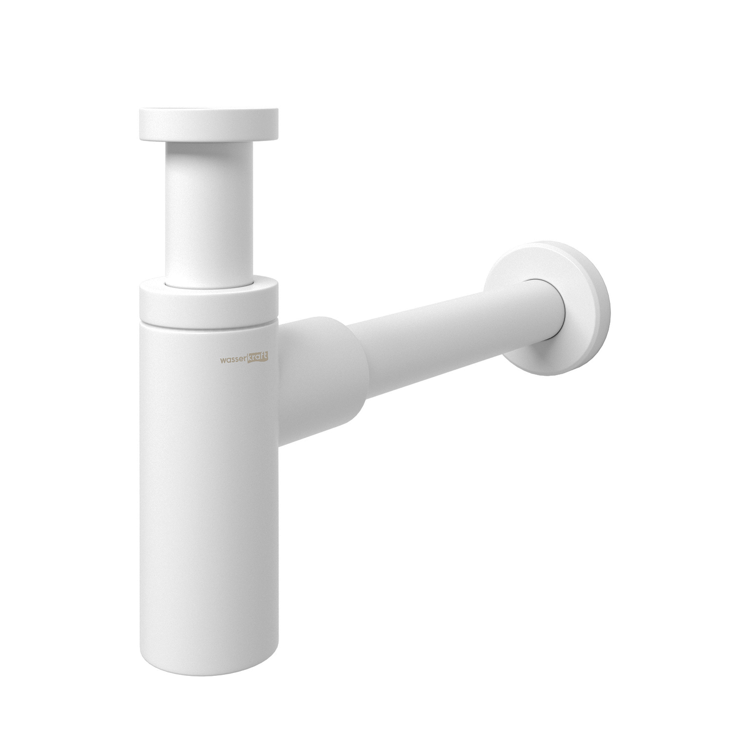 сифон для умывальника wasserkraft a150 белый, soft touch