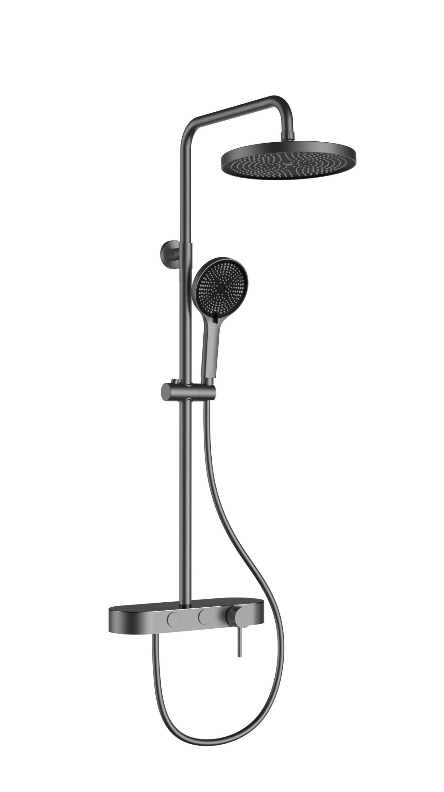 душевая стойка vincea vsfs-402gm вороненая сталь