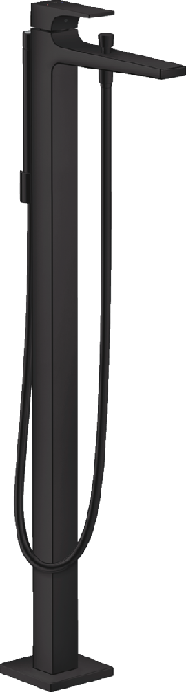 смеситель для ванны hansgrohe metropol 32532670 напольный, черный матовый