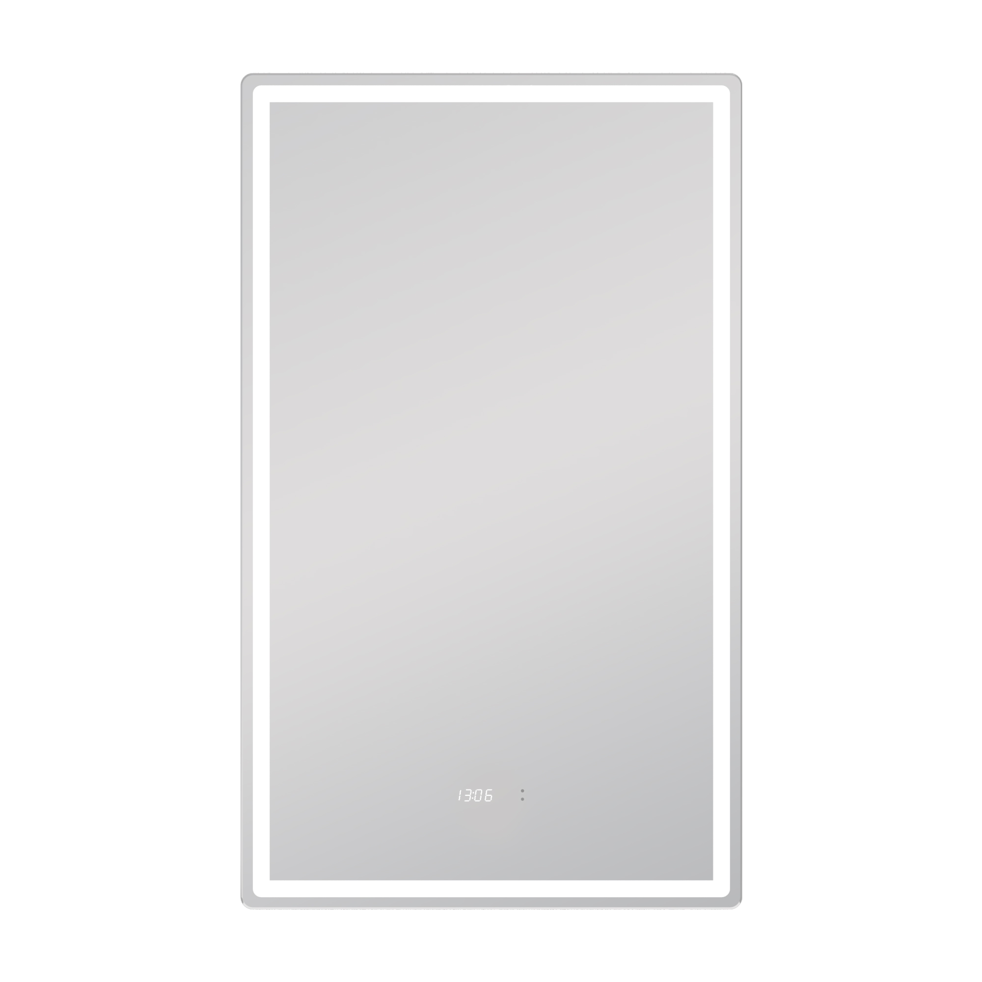 зеркало vigo roberta luxe 60x100 с подсветкой и часами
