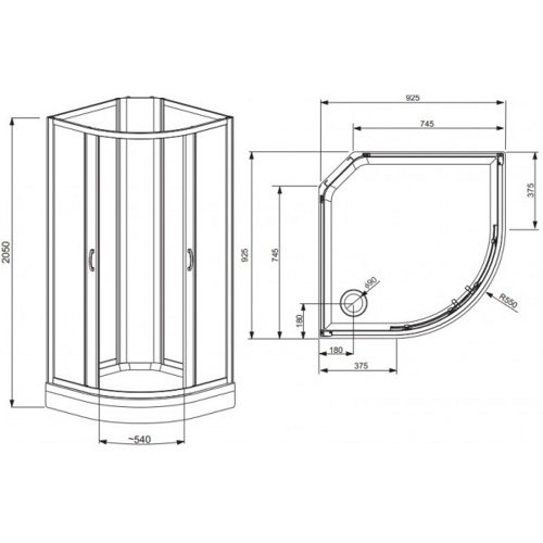 Душевой уголок Radaway Euphoria KDJ 120х100 прозрачное/хром фото 3 душевой уголок radaway euphoria kdj 120х100 прозрачное/хром фото 3