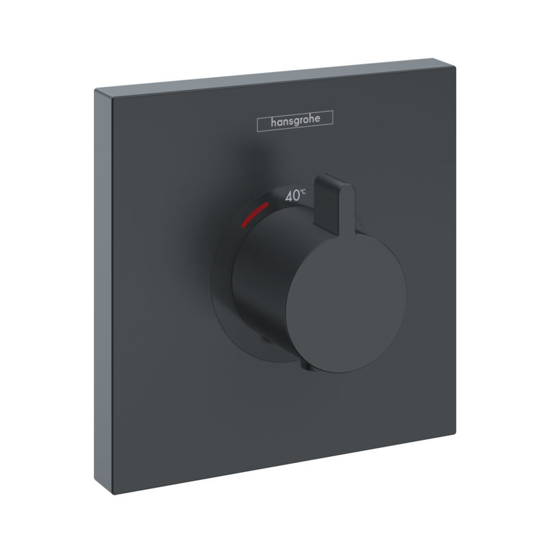 термостатический смеситель hansgrohe showerselect highflow черный матовый