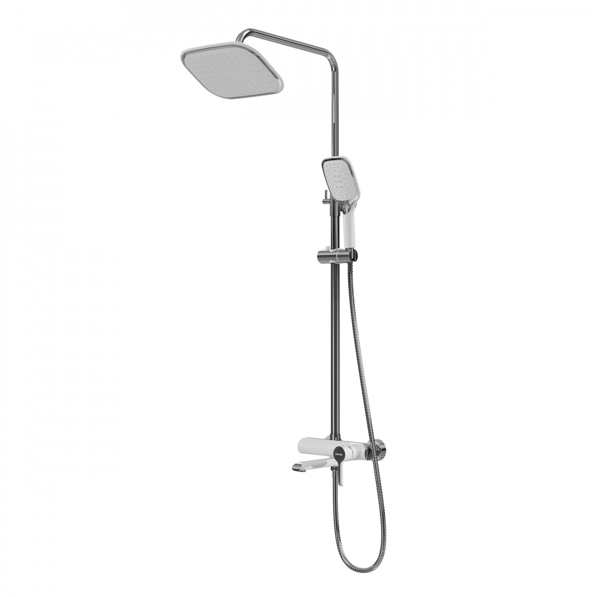 душевая стойка grossman alba 500.k35.06.100/000 хром/белый