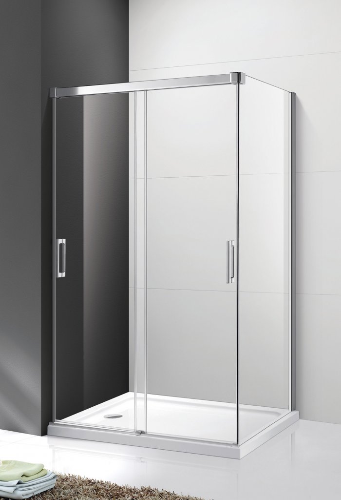 душевой уголок cezares tandem-soft-ah-2-120/80-c-cr-iv 120x80 стекла прозрачные, профиль хром
