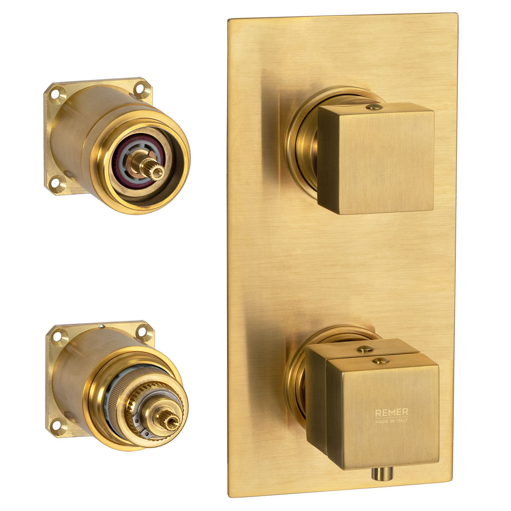 смеситель для душа remer q-elegance qt93kbbg золото брашированное