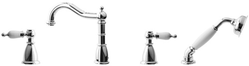смеситель на борт ванны boheme tradizionale chrome 396