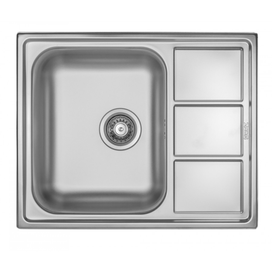 кухонная мойка zorg zll 6150 61,5x50 микродекор