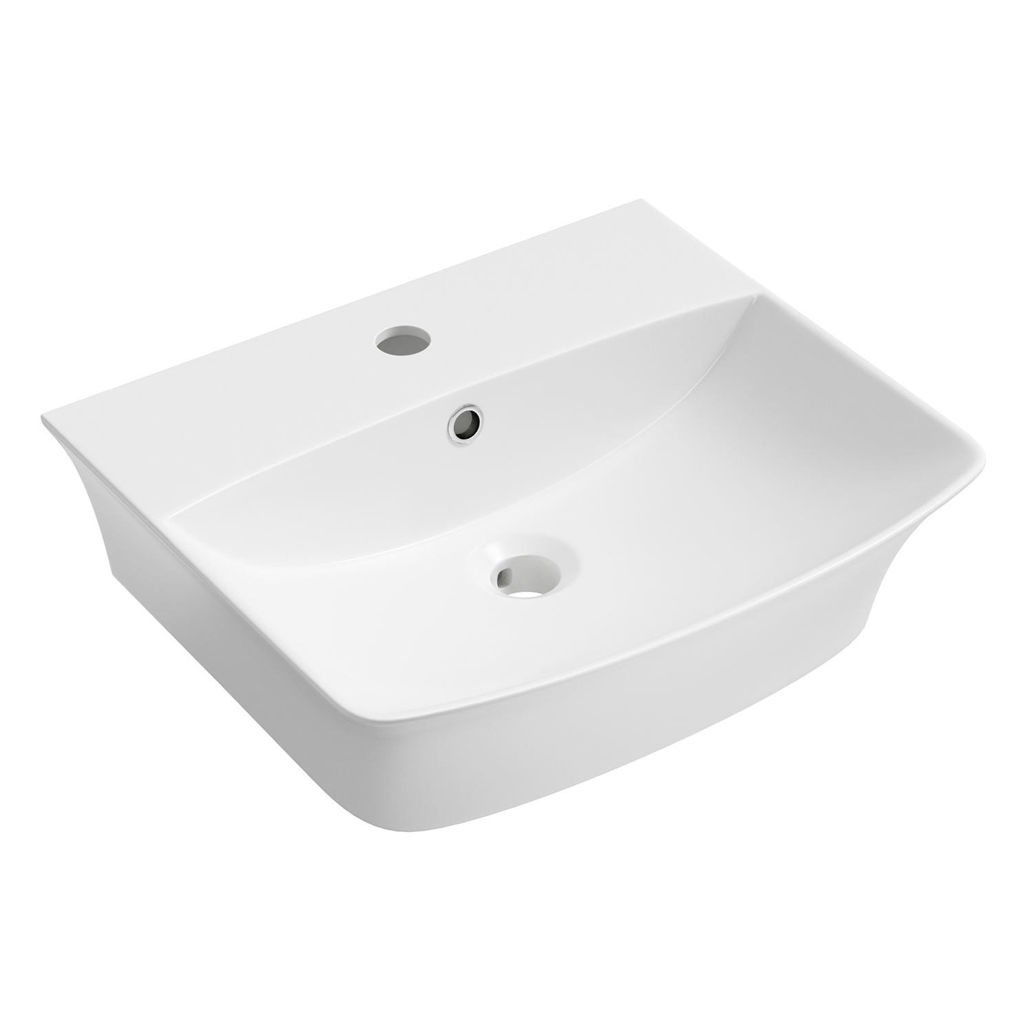умывальник подвесной/накладной lavinia boho bathroom sink 33311079 45x40 белый глянец