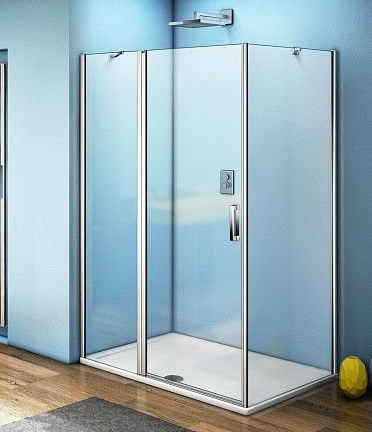 душевой уголок gooddoor fantasy wtw+sp 140x90 прозрачное стекло / профиль хром