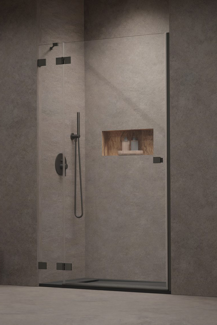 душевая дверь radaway essenza pro brushed gunmetal dwj 100x200 l стекло прозрачное/профиль брашированная оружейная сталь