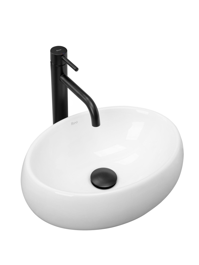умывальник rea linda mini 40x30 белый