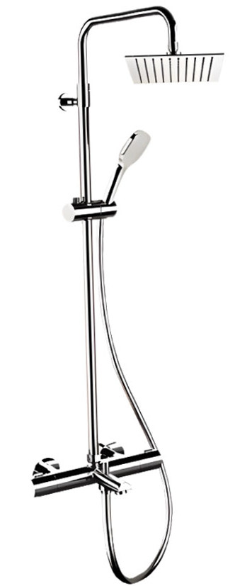 душевая стойка remer elegance eq34a8cpufs25g с термостатом, хром